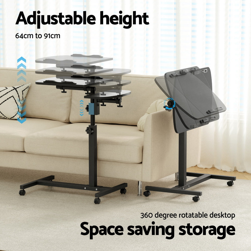 Laptop Stands: Artiss Laptop Desk Table Fan Cooling Black 60CM