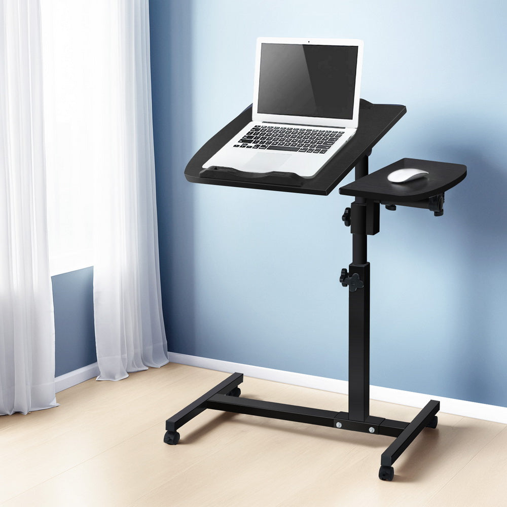 Laptop Stands: Artiss Laptop Desk Table Fan Cooling Black 60CM