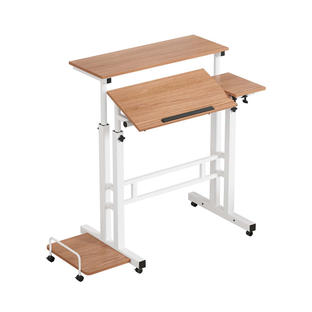 Desks: Artiss Laptop Desk Table Adjustable Light Wood 80CM