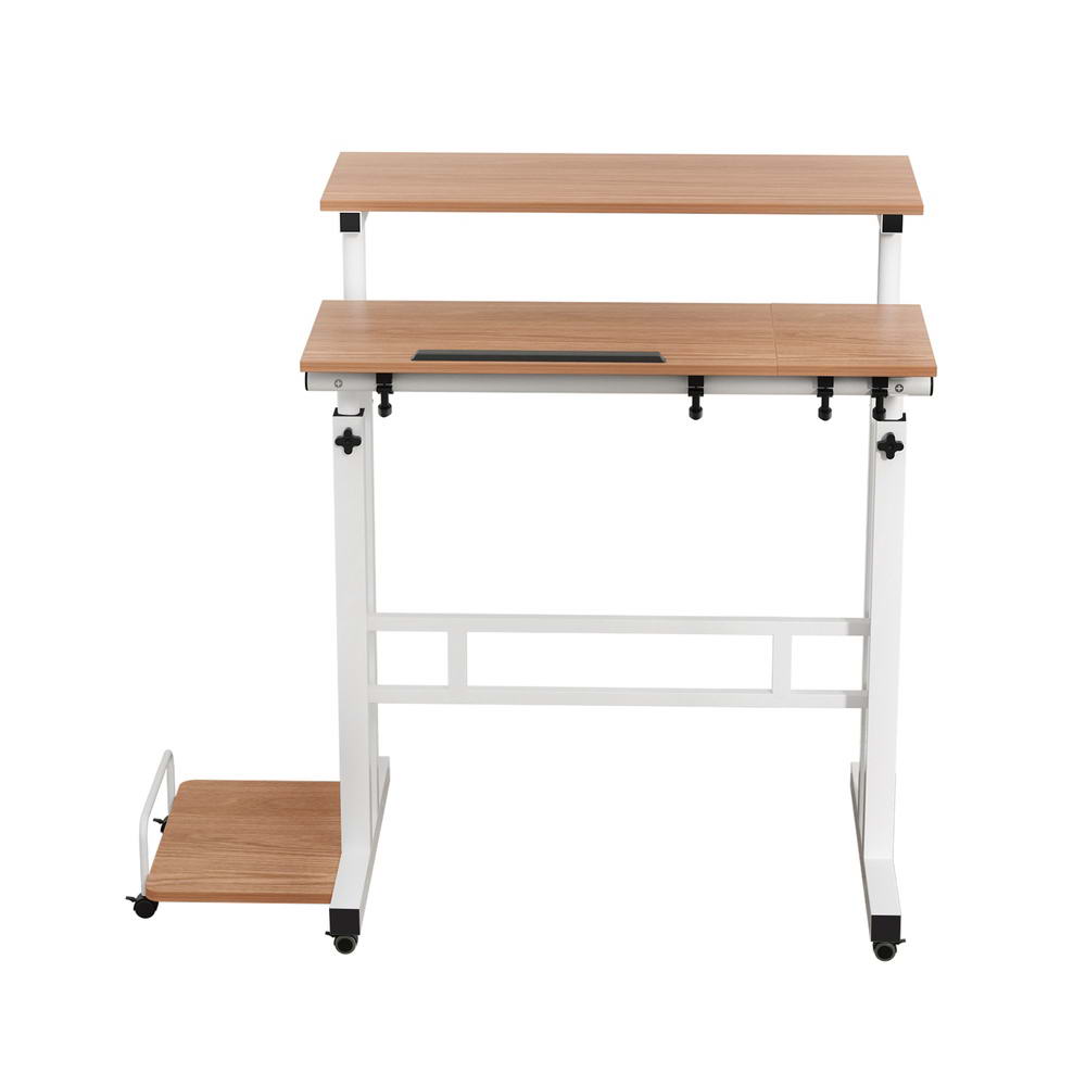 Desks: Artiss Laptop Desk Table Adjustable Light Wood 80CM