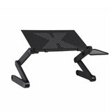 Artiss Laptop Stand Aluminium Computer Riser Foldable Lap Desk Bed Table Black