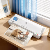 Laminators: Devanti A4 Laminator Machine, Hot & Cold Thermal Fast Lamination Anti-Jam Laminator for Office School Home Document Photo Card Handmade A4 A5 A6, White