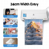 Laminators: Devanti A4 Laminator Machine, Hot & Cold Thermal Fast Lamination Anti-Jam Laminator for Office School Home Document Photo Card Handmade A4 A5 A6, White
