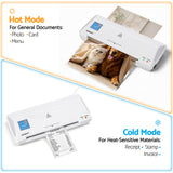 Laminators: Devanti A4 Laminator Machine, Hot & Cold Thermal Fast Lamination Anti-Jam Laminator for Office School Home Document Photo Card Handmade A4 A5 A6, White