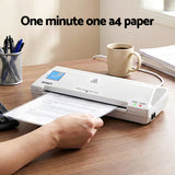 Laminators: Devanti A4 Laminator Machine, Hot & Cold Thermal Fast Lamination Anti-Jam Laminator for Office School Home Document Photo Card Handmade A4 A5 A6, White