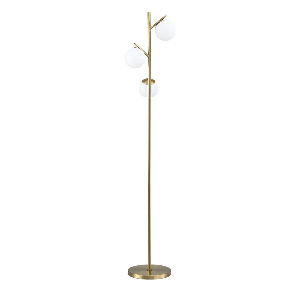 Floor Lamps: Artiss 3-Light Tree Floor Lamp 165cm Tall Standing Light with Sphere Glass Shades for Modern Homes