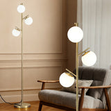 Floor Lamps: Artiss 3-Light Tree Floor Lamp 165cm Tall Standing Light with Sphere Glass Shades for Modern Homes