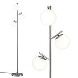 Floor Lamps: Artiss 3-Light Tree Floor Lamp 165cm Tall Standing Light with Sphere Glass Shades for Modern Homes