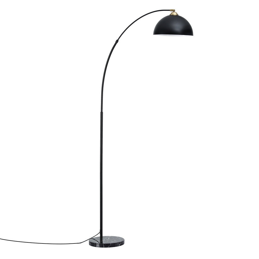 Floor Lamps: Artiss Modern Arched Floor Lamp Black Standing Heavy-Duty Marble Base for Living Room Bedroom
