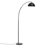 Artiss Modern Arched Floor Lamp Black Standing Heavy-Duty Marble Base for Living Room Bedroom