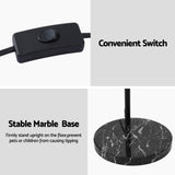 Artiss Modern Arched Floor Lamp Black Standing Heavy-Duty Marble Base for Living Room Bedroom