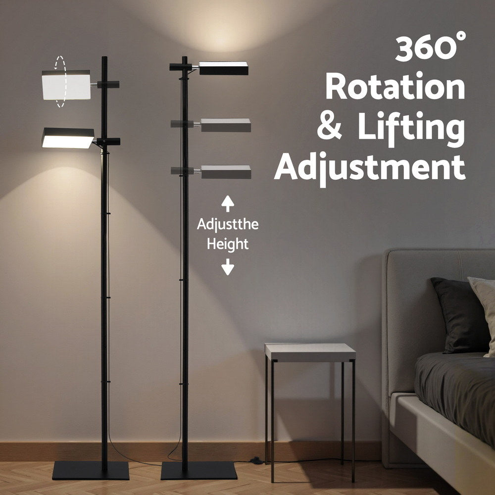 Floor Lamps: Artiss LED Floor Lamp, Modern Reading Lamp 360~ Rotating Adjustable Light Head,12W Standing Lamp for Living Room, Bedroom Office