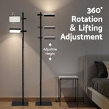 Floor Lamps: Artiss LED Floor Lamp, Modern Reading Lamp 360~ Rotating Adjustable Light Head,12W Standing Lamp for Living Room, Bedroom Office