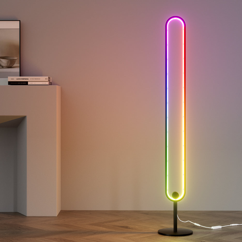 Floor Lamps: Artiss RGB LED Floor Lamp Remote Control Corner Light Stand Gaming Room 118CM