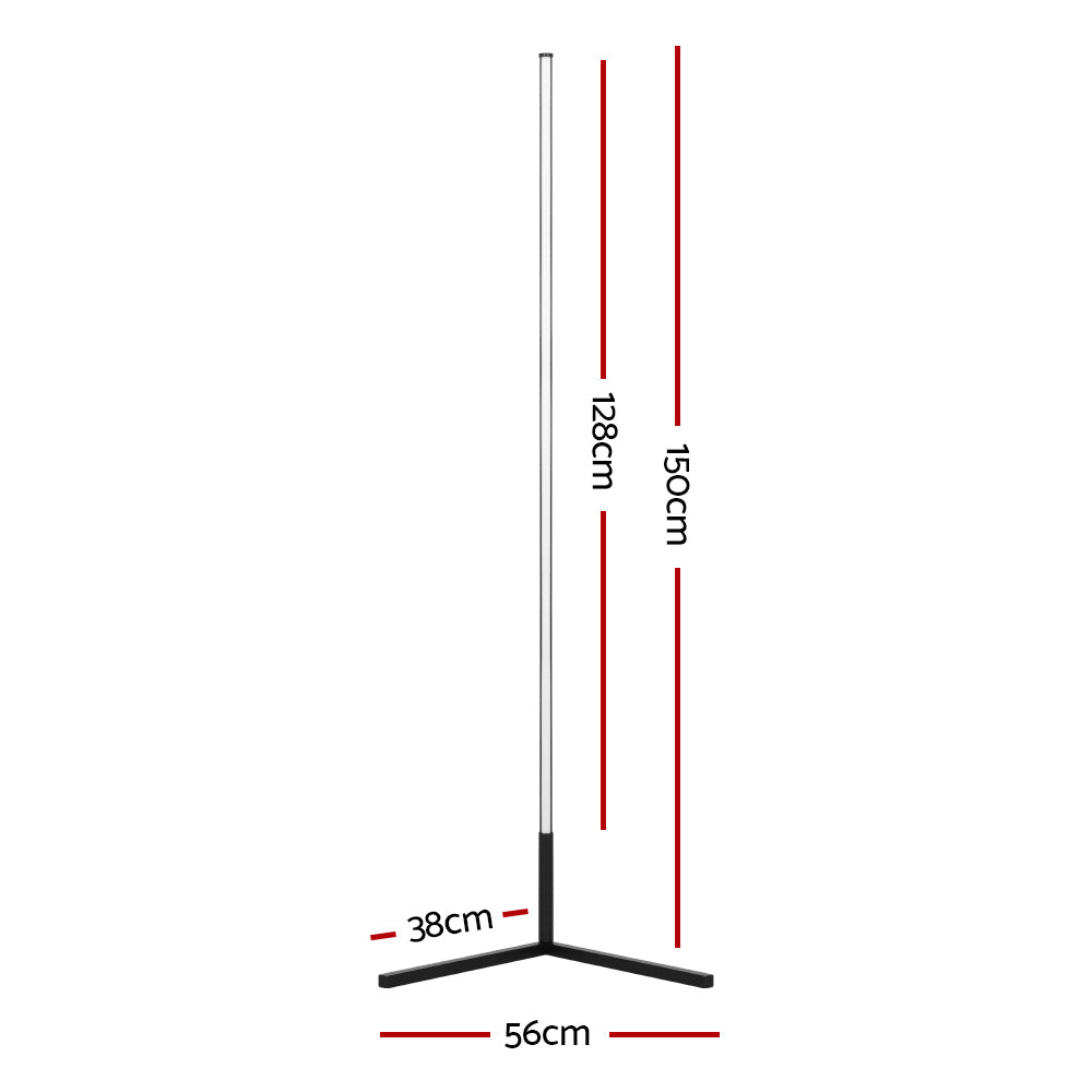 Floor Lamps: Artiss RGB LED Floor Lamp Remote Control Corner Light Stand Gaming Room 150CM