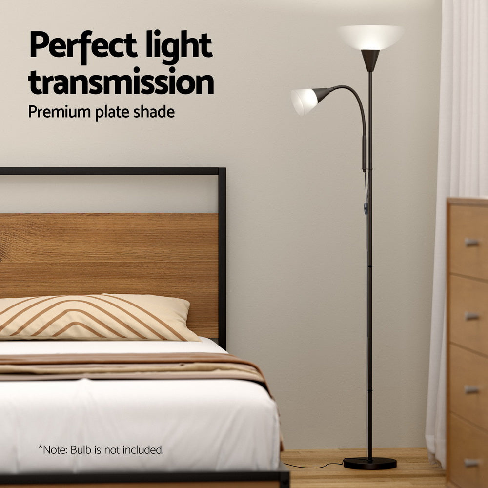 Floor Lamps: Artiss Floor Lamp Mother and Child Modern Home Living Room Office Reading Black