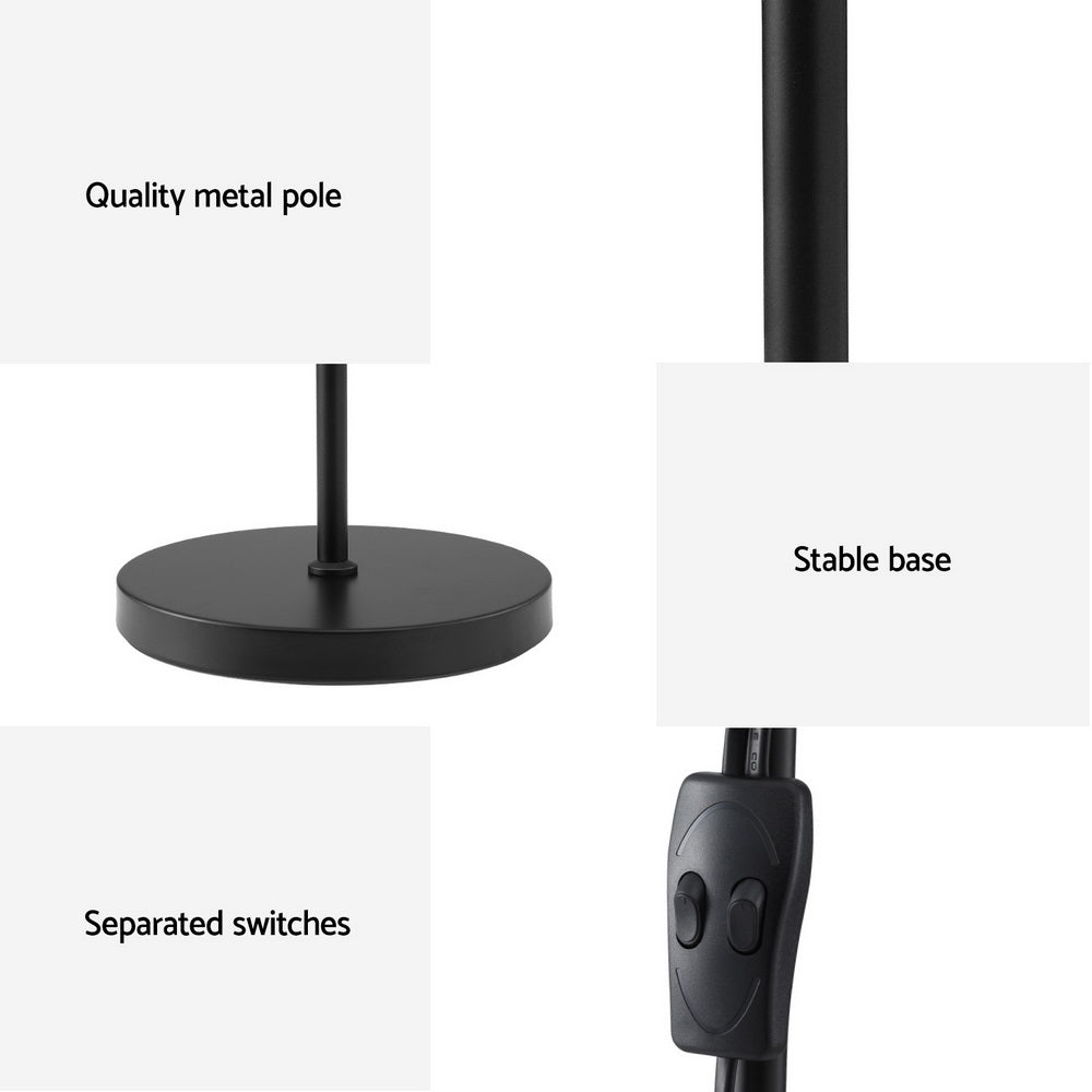 Floor Lamps: Artiss Floor Lamp Mother and Child Modern Home Living Room Office Reading Black