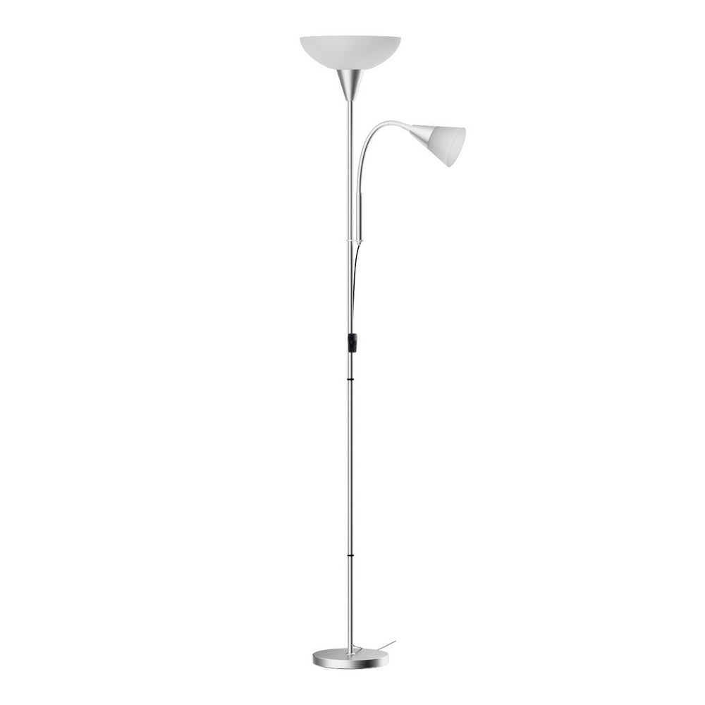Floor Lamps: Artiss Floor Lamp Mother and Child Modern Home Living Room Office Reading Silver