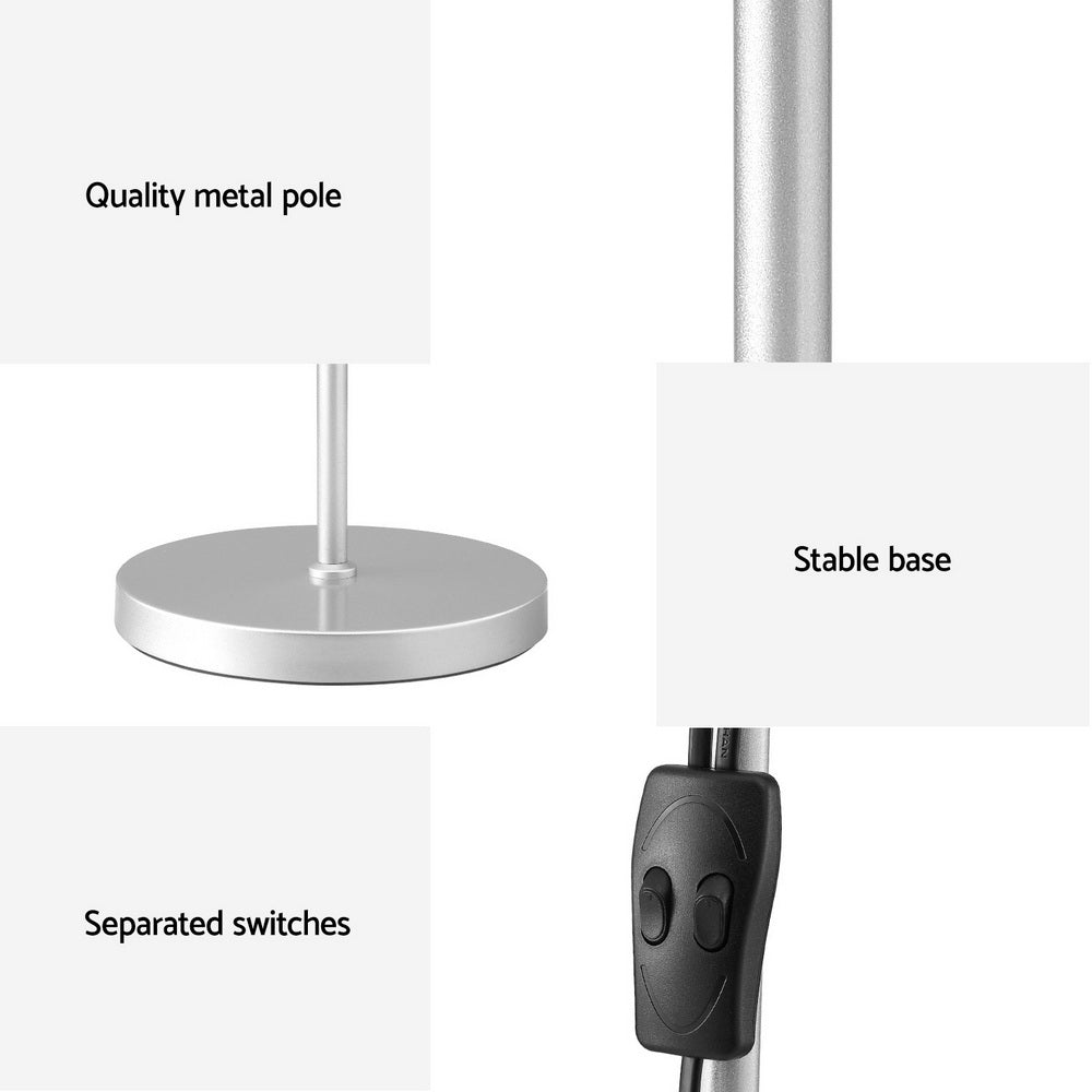 Floor Lamps: Artiss Floor Lamp Mother and Child Modern Home Living Room Office Reading Silver