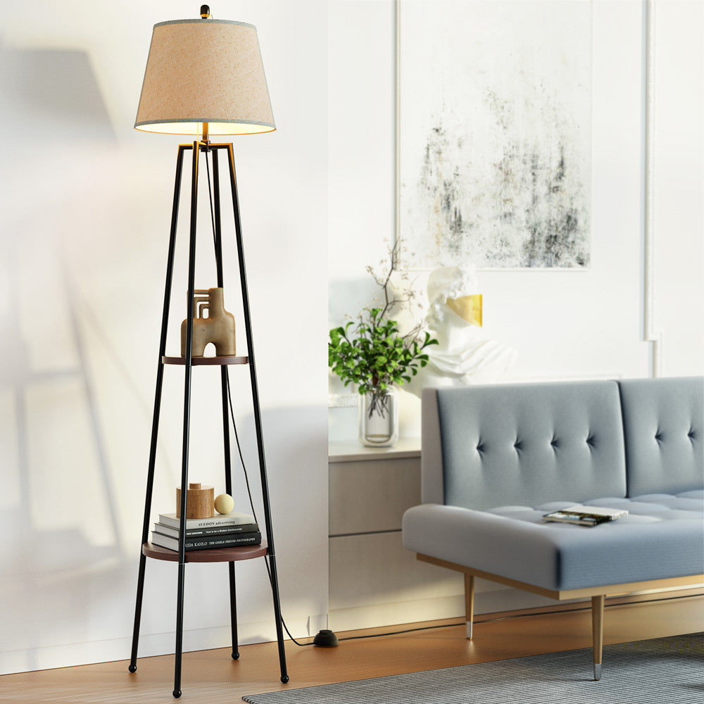 Floor Lamps: Artiss Floor Lamp 2 Tier Shelf Storage LED Light Stand Home Living Room Upright
