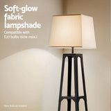 Floor Lamps: Artiss Floor Lamp 3 Tier Shelf Storage LED Light Stand Home Room Vintage White