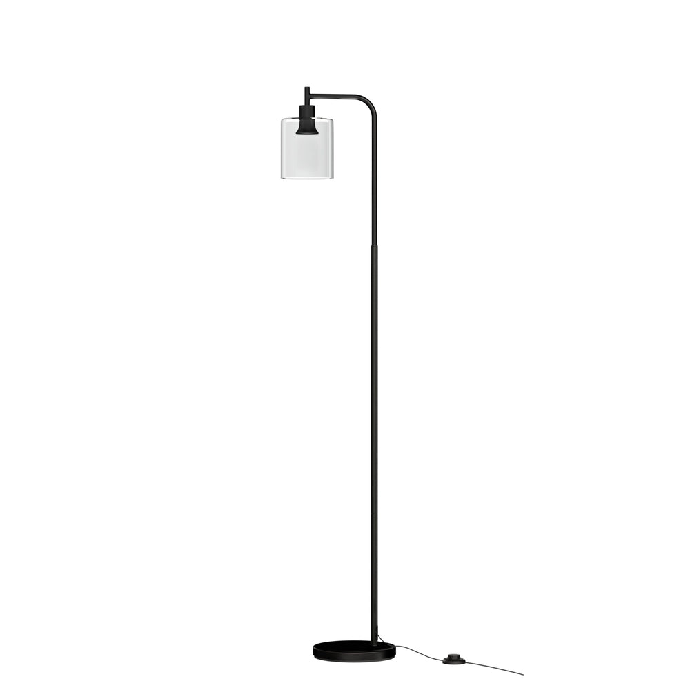 Floor Lamps: Artiss Floor Lamp Light Stand Modern Home Living Room Office Reading Glass Shade Black