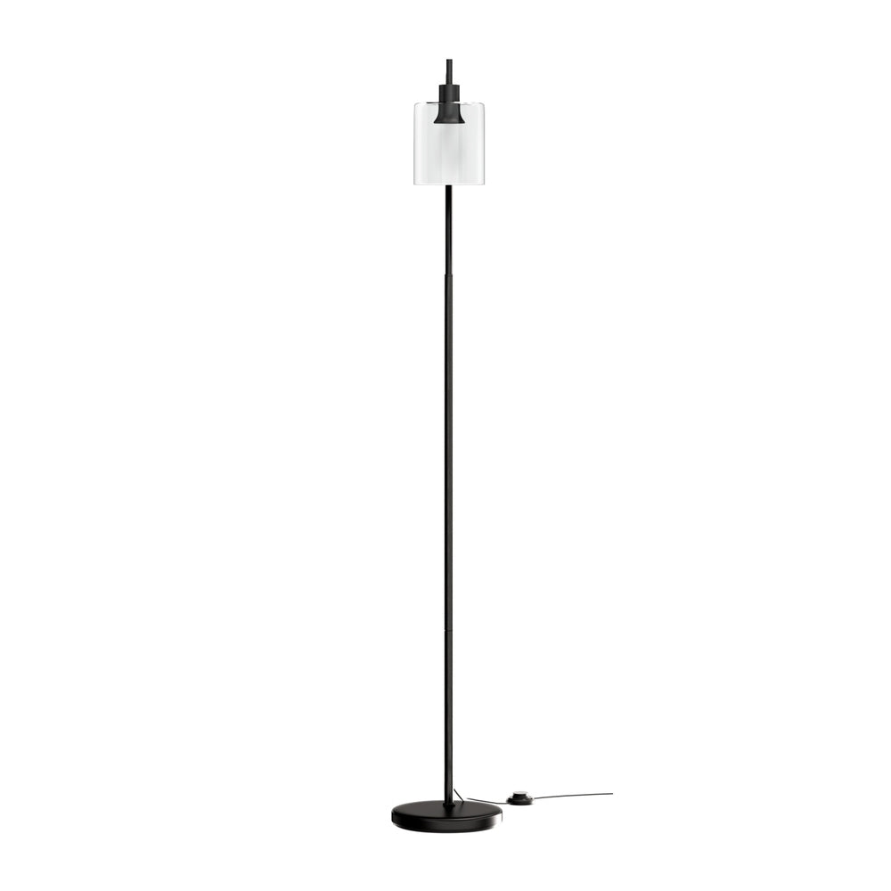 Floor Lamps: Artiss Floor Lamp Light Stand Modern Home Living Room Office Reading Glass Shade Black