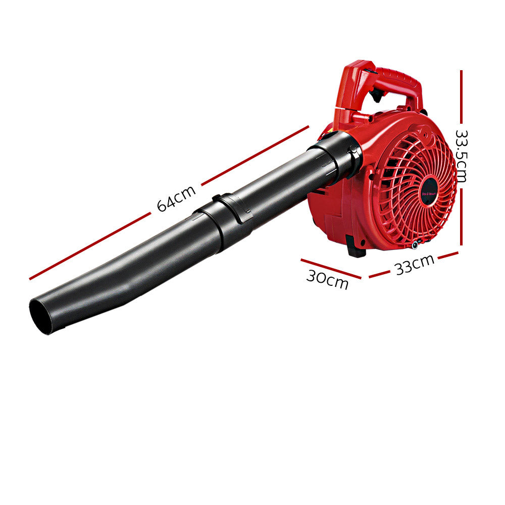 Outdoor Power Equipment: Giantz Petrol Leaf Blower Garden Vacuum Handheld Commercial Outdoor Tool 25.4CC