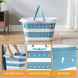 Laundry Baskets: Artiss Laundry Basket Hamper Large Foldable Washing Clothes Storage Organiser Blue