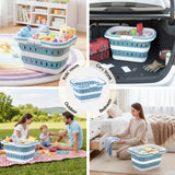 Laundry Baskets: Artiss Laundry Basket Hamper Large Foldable Washing Clothes Storage Organiser Blue