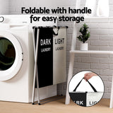 Clothing & Wardrobe Storage: Artiss Laundry Basket Hamper Large Foldable Washing Clothes Storage 2 Sections
