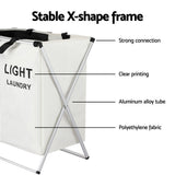 Clothing & Wardrobe Storage: Artiss Laundry Basket Hamper Large Foldable Washing Clothes Storage 2 Sections