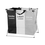 Clothing & Wardrobe Storage: Artiss Laundry Basket Hamper Large Foldable Washing Clothes Storage 3 Sections