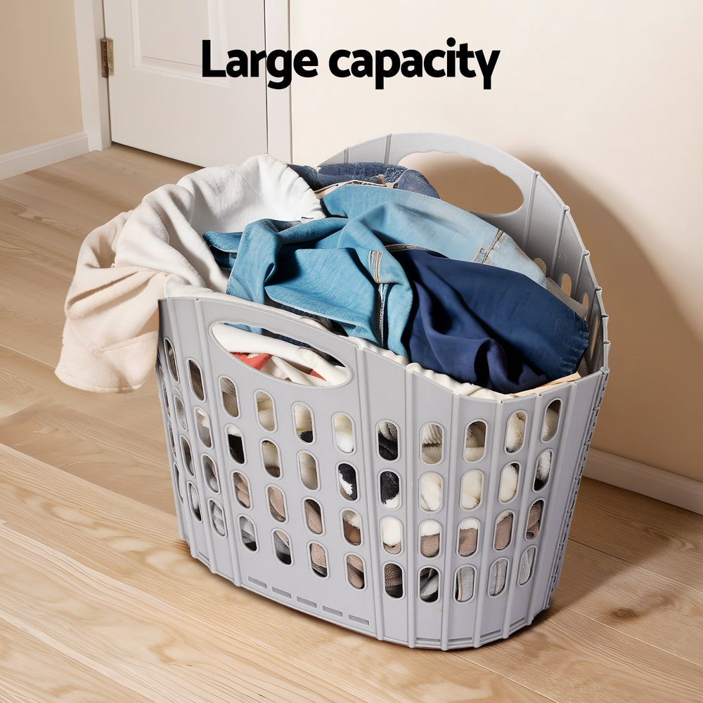 Laundry Storage: Artiss Laundry Basket Hamper Large Foldable Washing Clothes Storage Organiser