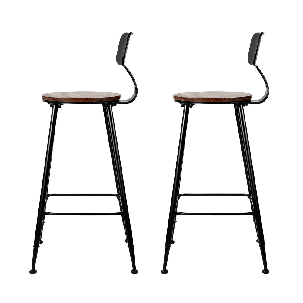 Table & Bar Stools: Artiss 2x Bar Stools Vintage Metal Chairs