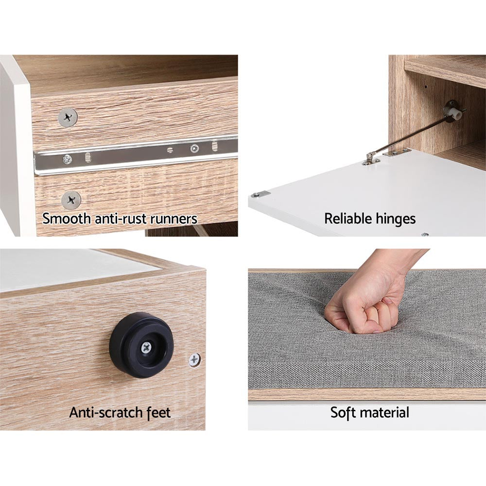 Shoe Storage: Artiss Shoe Rack Cabinet Bench 8 Pairs White Niva