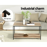 Coffee Tables: Artiss Coffee Table Rectangular 93CM Walnut Olin