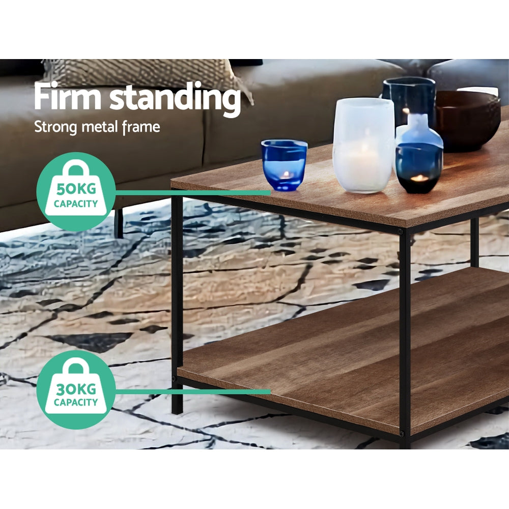 Coffee Tables: Artiss Coffee Table Rectangular 93CM Walnut Olin