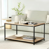 Coffee Tables: Artiss Coffee Table Rectangular 93CM Walnut Olin