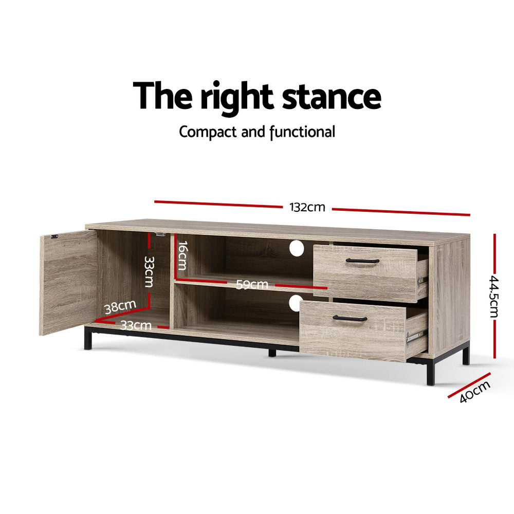 TV Units: Artiss TV Cabinet Entertainment Unit 132cm Pine Tania