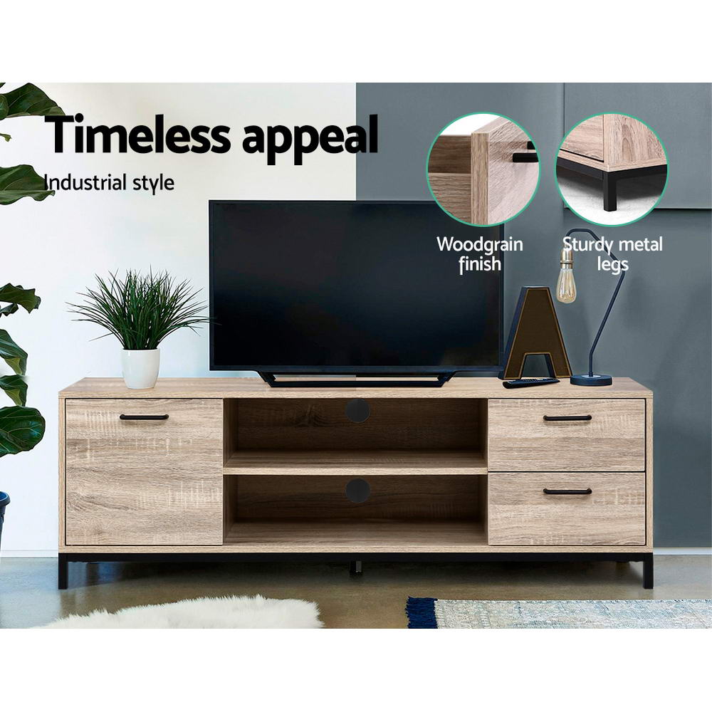 TV Units: Artiss TV Cabinet Entertainment Unit 132cm Pine Tania