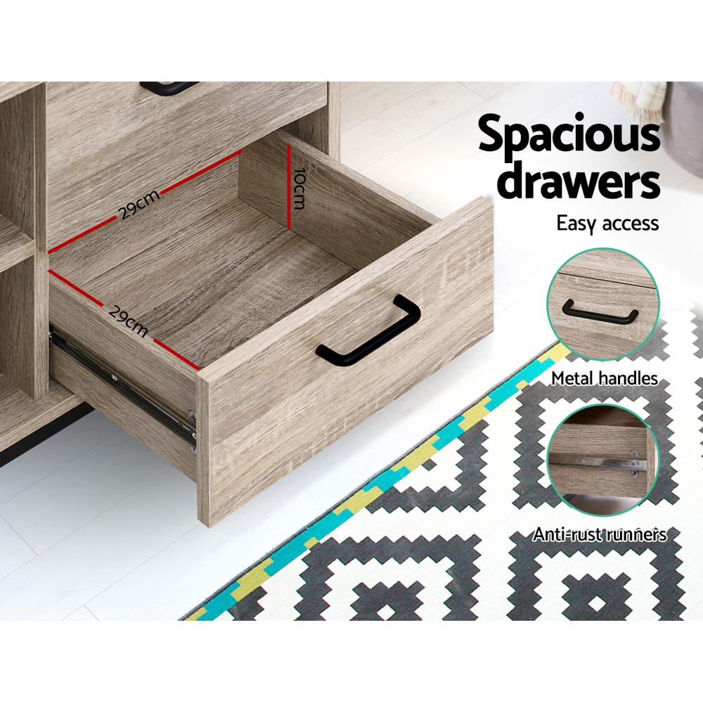 TV Units: Artiss TV Cabinet Entertainment Unit 132cm Pine Tania