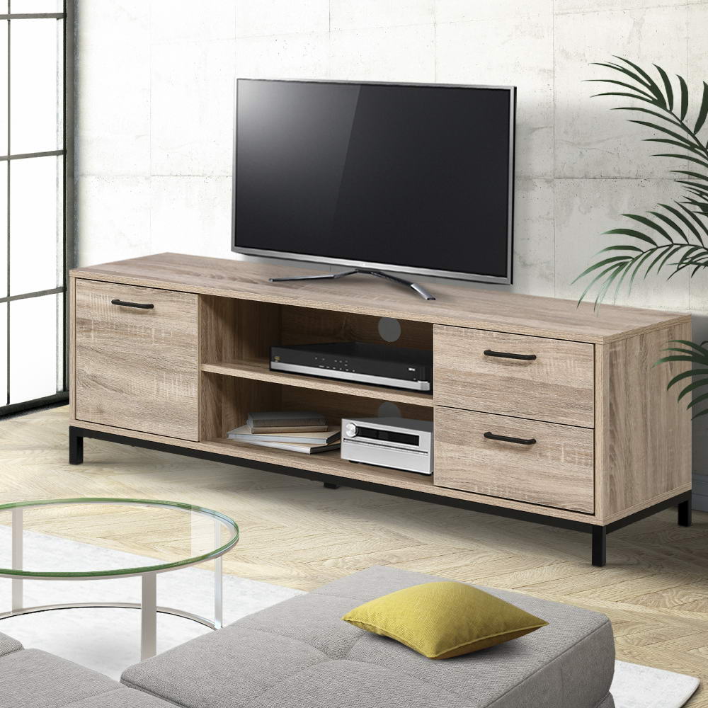 TV Units: Artiss TV Cabinet Entertainment Unit 132cm Pine Tania