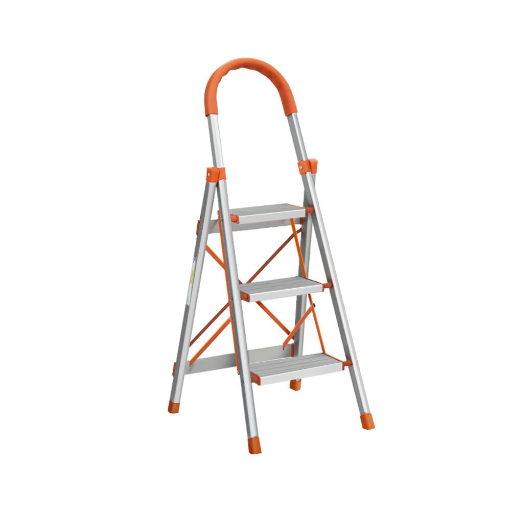 Ladders & Scaffolding: Giantz 3 Step Ladder Multi-Purpose Folding Aluminium Light Weight Non Slip Platform