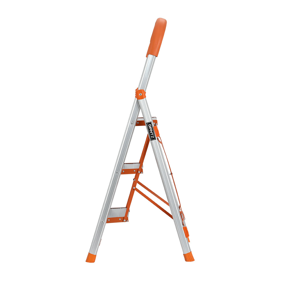 Ladders & Scaffolding: Giantz 3 Step Ladder Multi-Purpose Folding Aluminium Light Weight Non Slip Platform