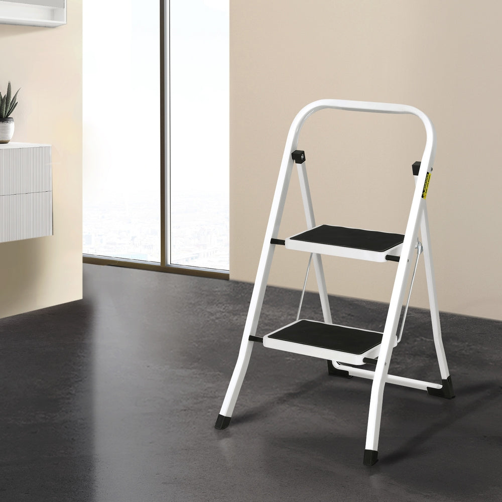 Ladders & Scaffolding: Giantz 2 Step Ladder Multi-Purpose Folding Steel Light Weight Platform