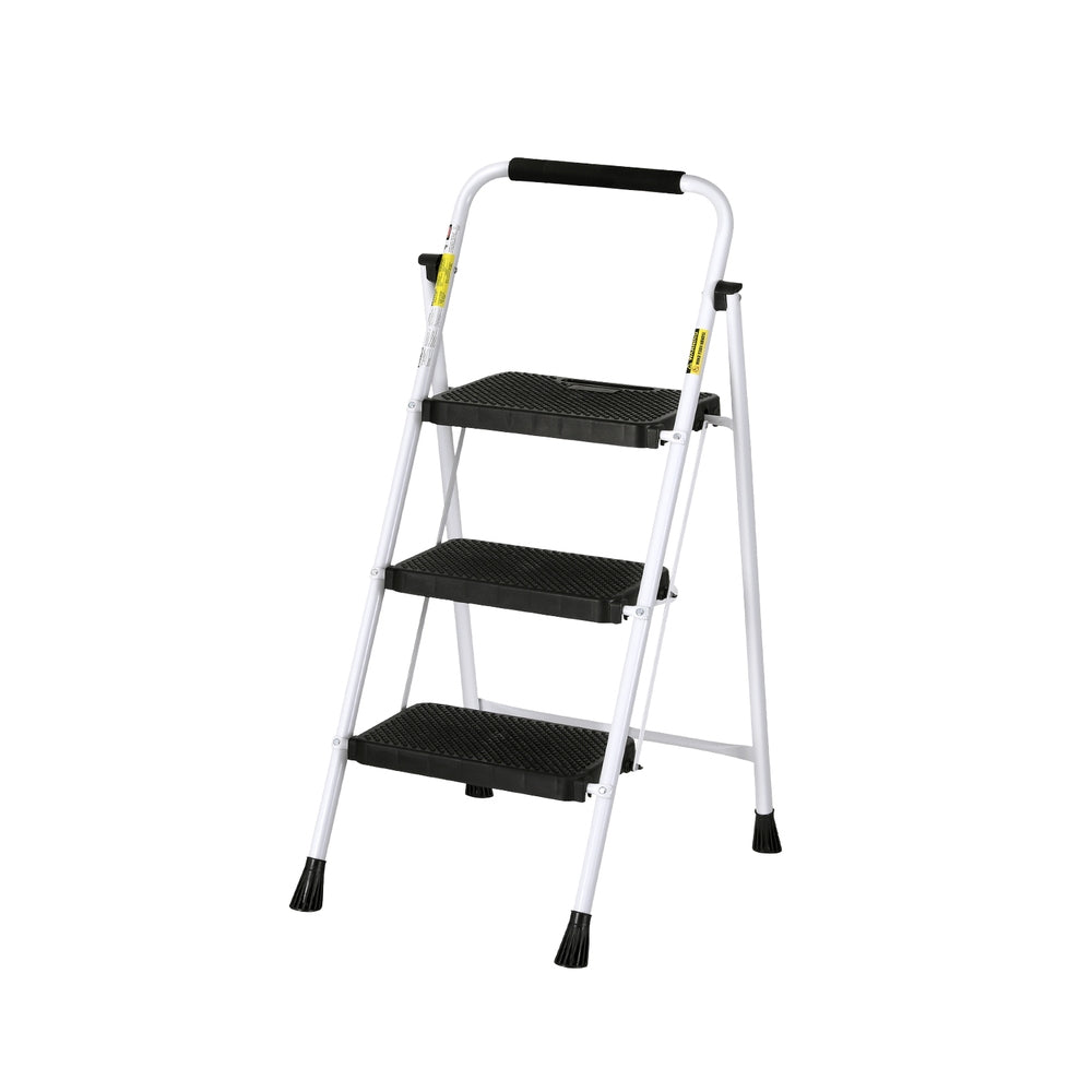 Beds & Bed Frames: Giantz 3 Step Ladder Multi-Purpose Folding Steel Light Weight Platform