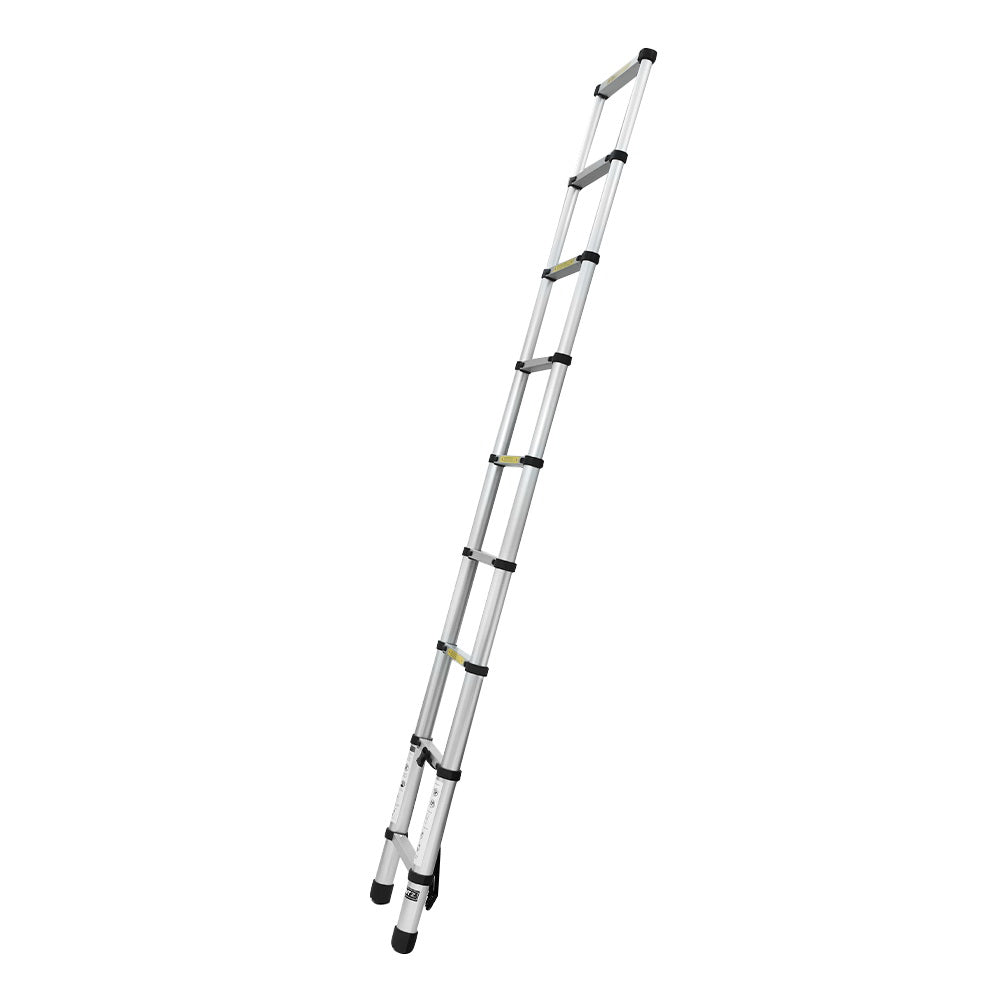 Ladders & Scaffolding: Giantz 2.6M Telescopic Ladder Aluminium Extension Extendable Steps Adjustable Height