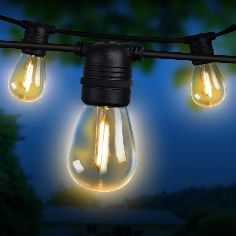 Outdoor Decorations & Lights: 86m LED Festoon String Lights Christmas Decorations Wedding Party Outdoor Garden