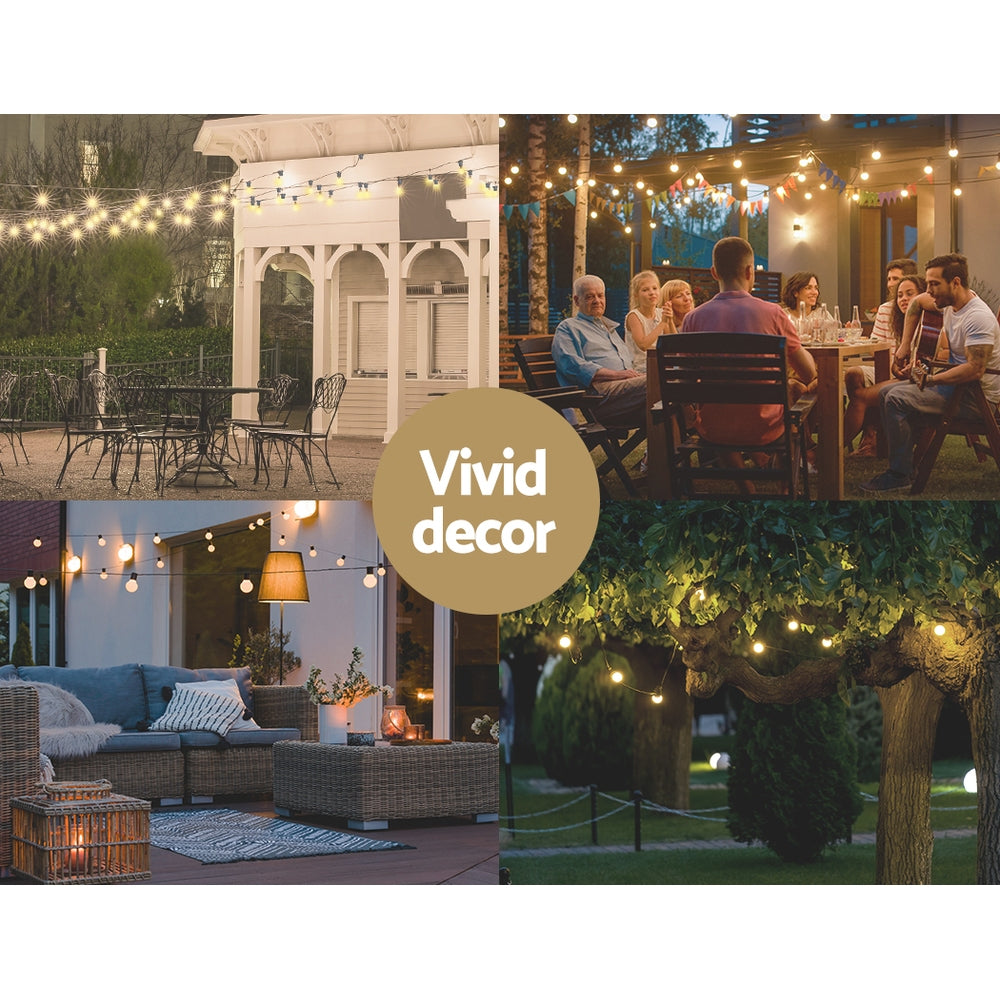 Outdoor Decorations & Lights: 91m Festoon Lights Christmas Fairy String Lights Outdoor Party Garden Decor